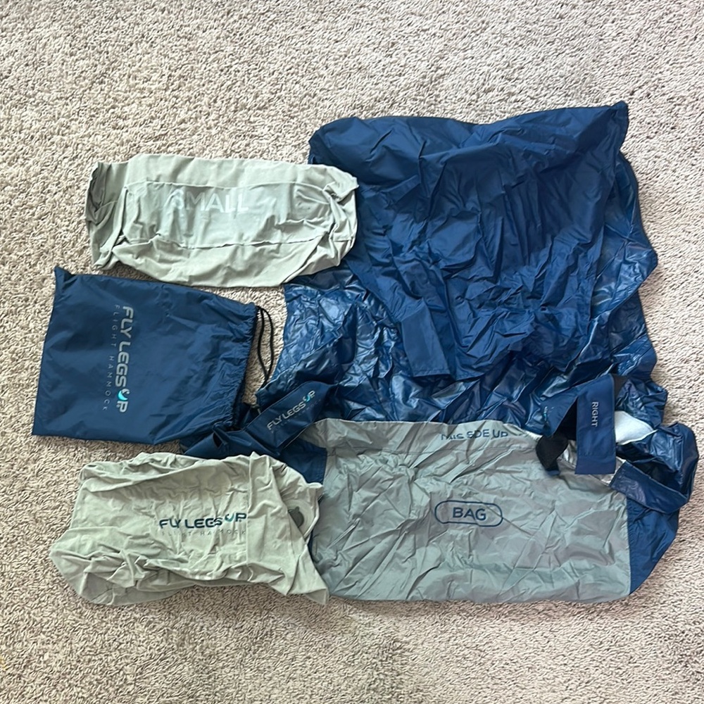 Fly Legs Up Travel Hammock Set for Airplane comfort